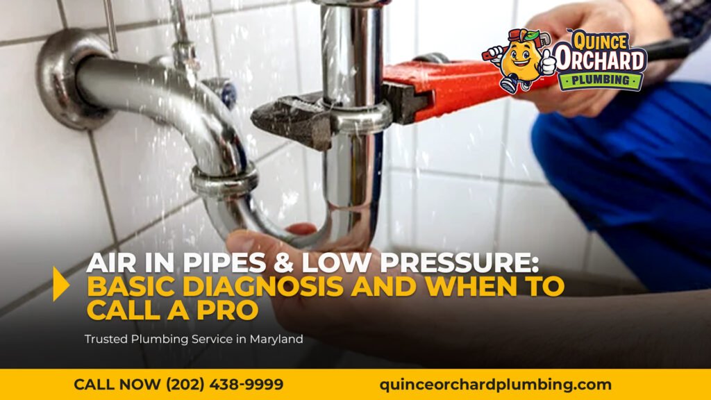 Air in Pipes & Low Pressure: Basic Diagnosis and When to Call a Pro