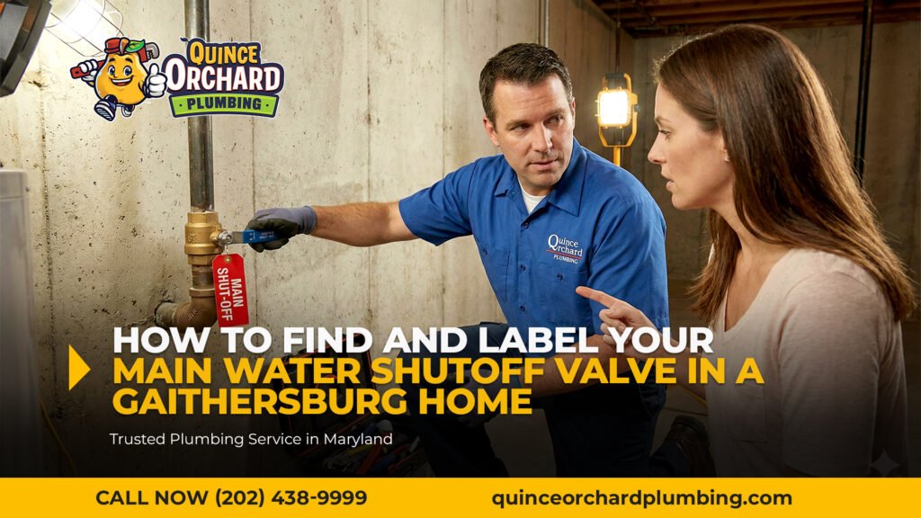 How to Find and Label Your Main Water Shutoff Valve in a Gaithersburg Home