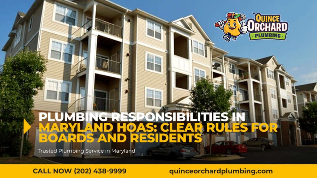 Plumbing Responsibilities in Maryland HOAs: Clear Rules for Boards and Residents