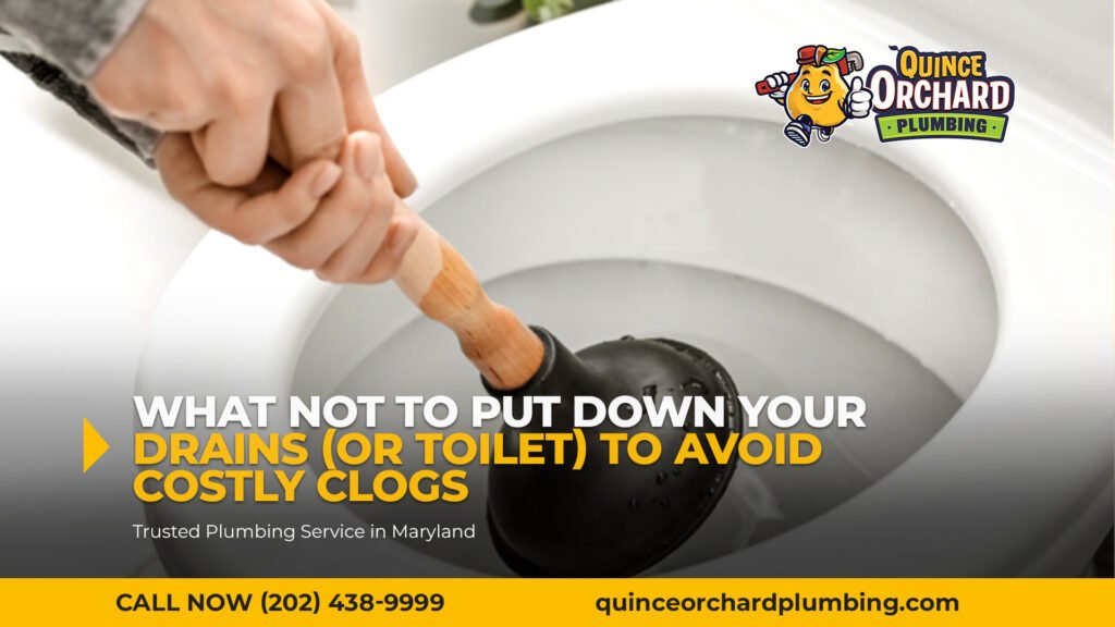 What Not to Put Down Your Drains (or Toilet) to Avoid Costly Clogs