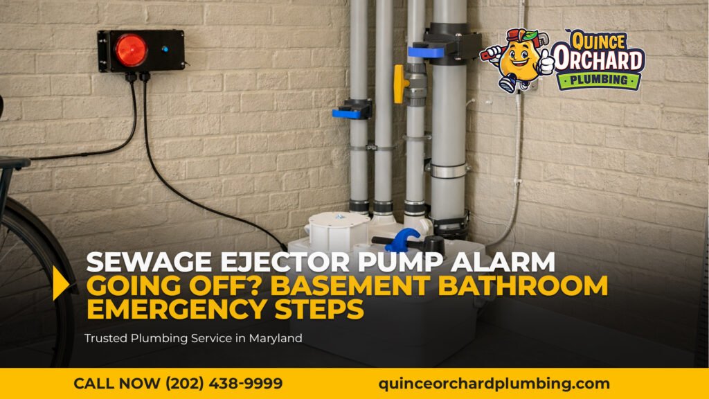 Sewage Ejector Pump Alarm Going Off? Basement Bathroom Emergency Steps