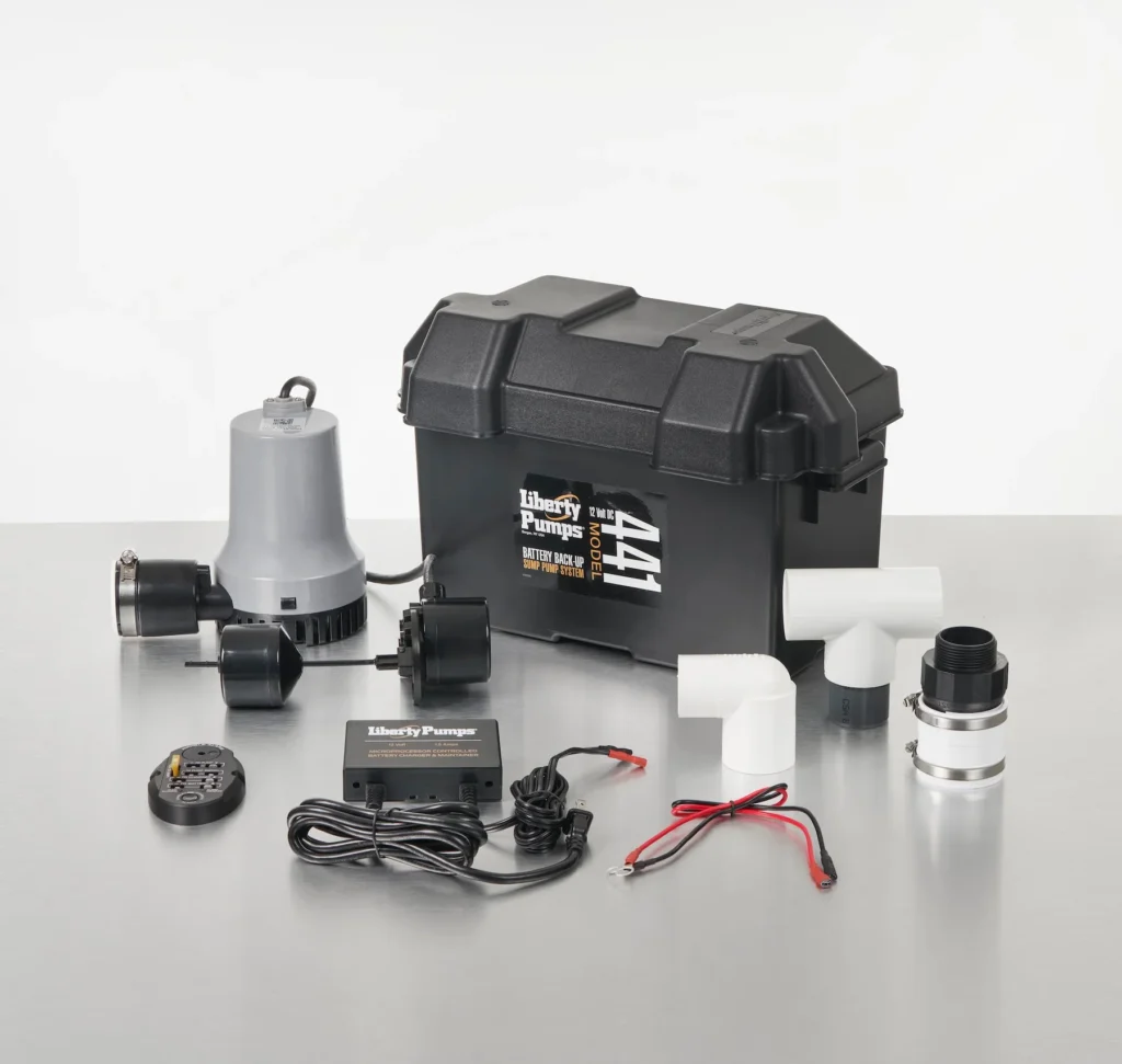 3) Battery backup sump pump pick Liberty Pumps Model 441