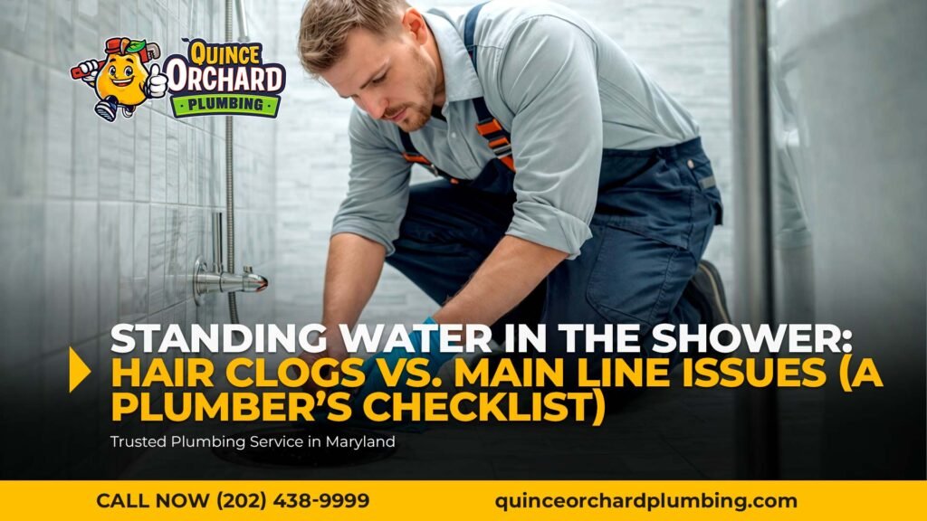 Standing Water in the Shower: Hair Clogs vs. Main Line Issues (A Plumber’s Checklist)