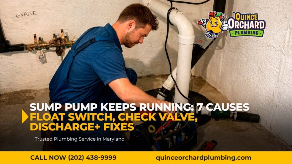 Sump Pump Keeps Running: 7 Causes (Float Switch, Check Valve, Discharge) + Fixes