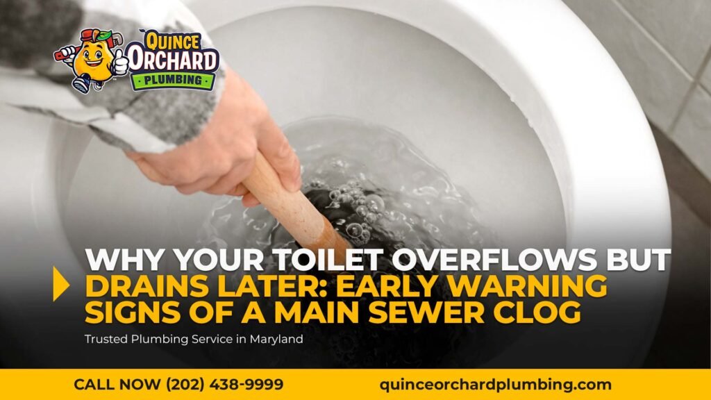 Why Your Toilet Overflows but Drains Later: Early Warning Signs of a Main Sewer Clog